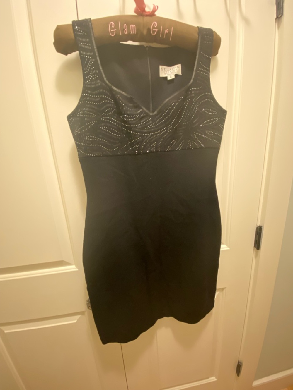 St. John Black Sleeveless Evening Dress size 6